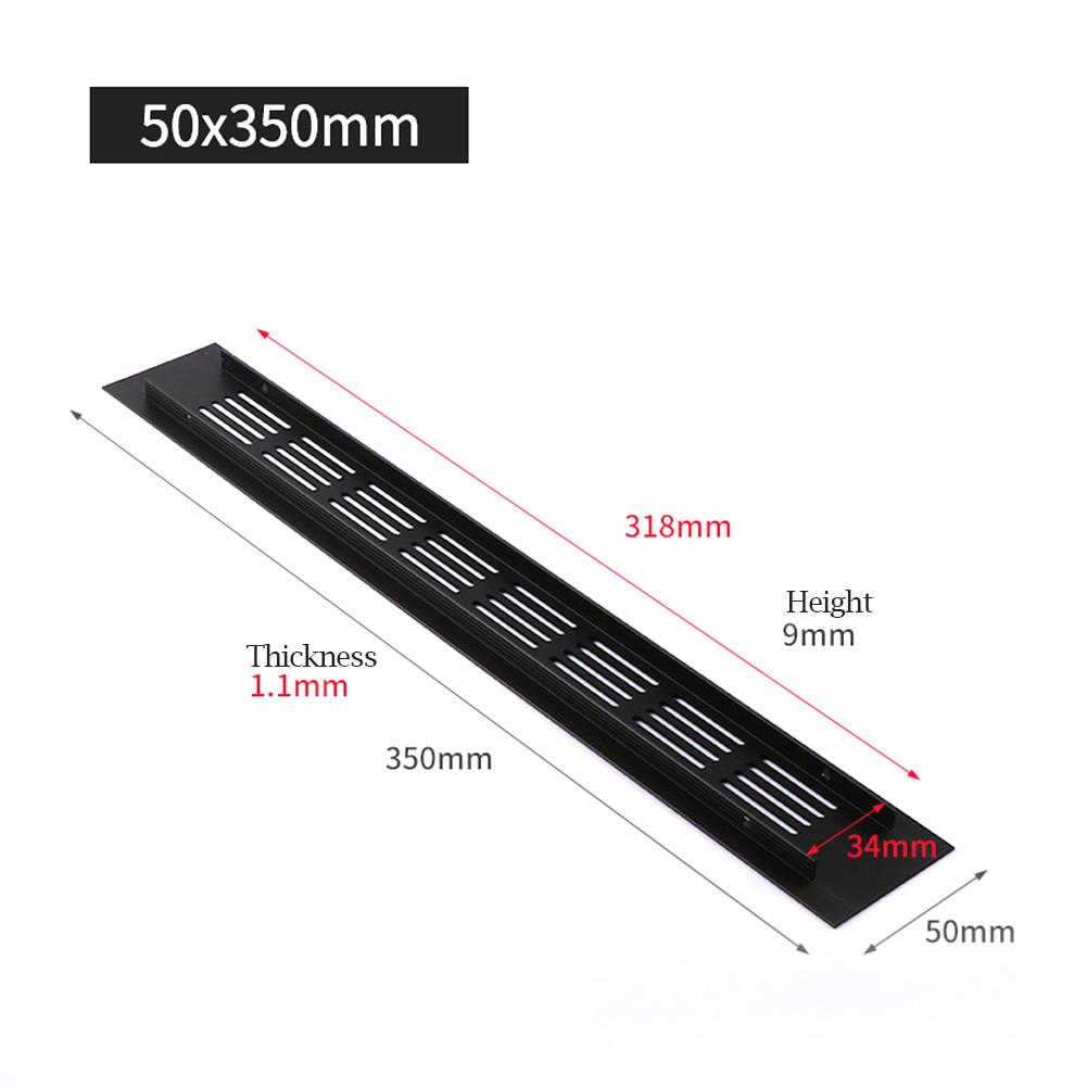 Премиальная настенная вентиляционная решетка черного цвета, многофункциональная сменная вентиляционная крышка для шкафа, 50*150-400 мм, алюминий
