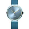BERING Women's Charity Model Quartz Watch, Blue Stainless Steel with Mesh Strap, "Time To Care" (18132-charity1), Officially Imported, 3-Year Warranty