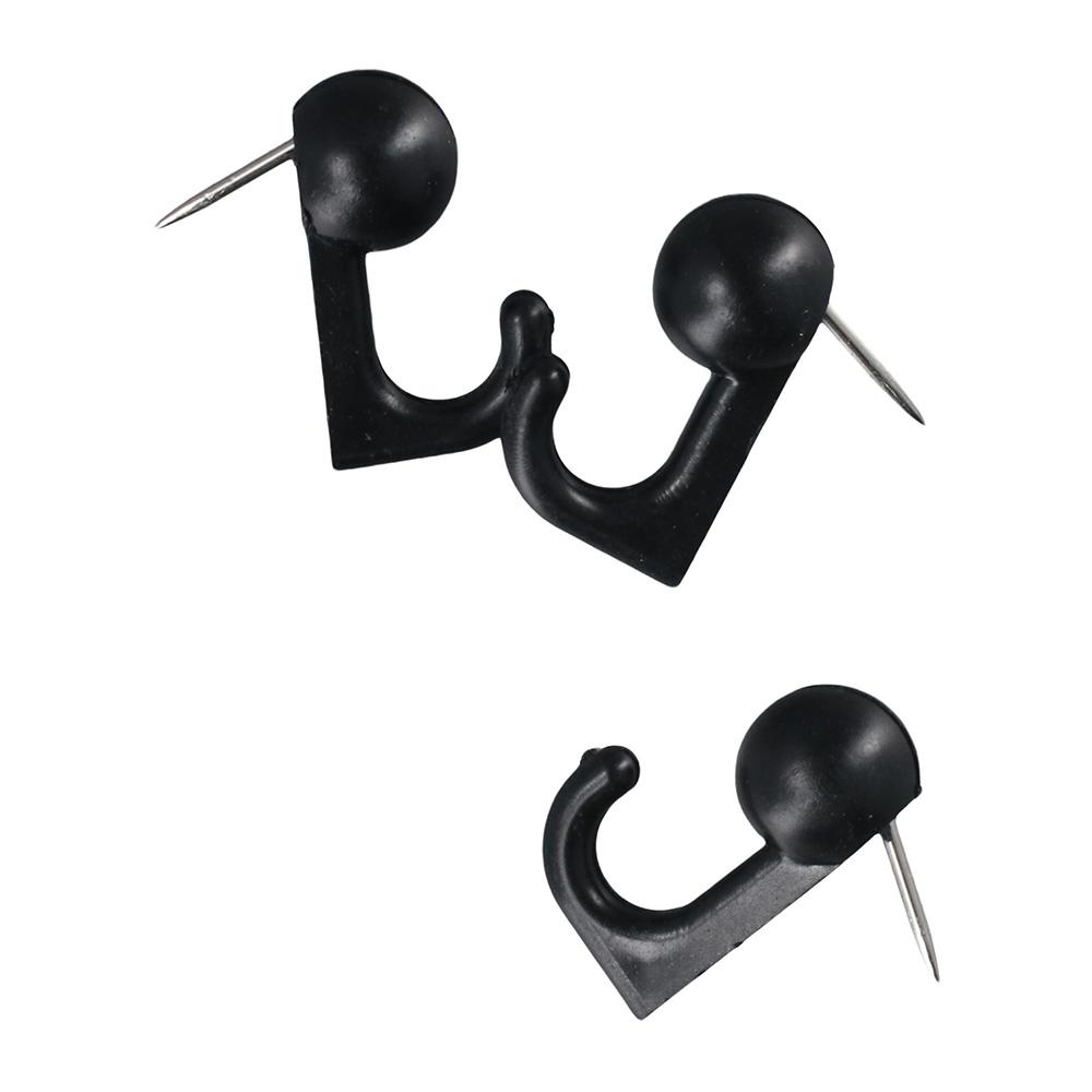 50 штук Черные вешалки Металлические булавки для подвешивания картин Прочные настенные крючки Дом Офис