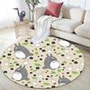 Totoro2 Round Area Rug,Carpet Rug for Living Room Bedroom Sofa Playroom Decor,Non-slip Floor Mat