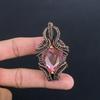 Pink Kunzite Pendant Gemstone Jewelry, 999 Copper Wire Wrapped Pendant, Handmade Jewelry Birthstone Pendant, Gift For Him