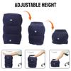 Portable PVC 3 Layers Inflatable Travel Foot Rest Pillows Footrest Pillow Adjustable High On Airplane Car Bus