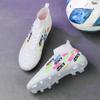 Men's and Women's High-top Football Shoes Breathable and Wear-resistant Artificial Turf Professional Game Training Sports Football Shoes