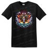 Anime Pirate Skull Ship T Shirt w/ Ocean Waves Fire Graphic Art Adventure Tee