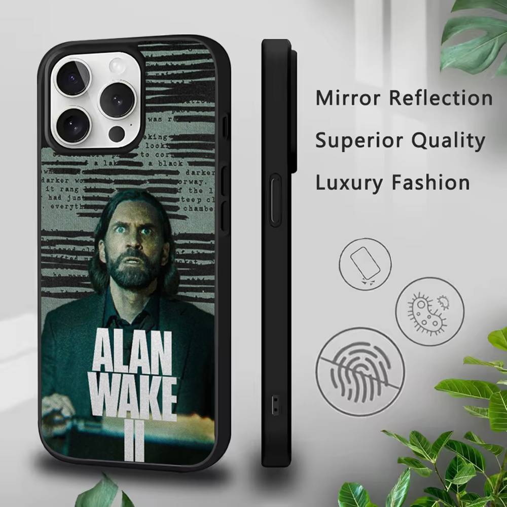 Игровой A-Alan W-Wake Крутой Чехол Для Телефона Для iPhone 17,16,15,14,13,12,11,Pro,Max,Plus,Mini,SE4,E Для Беспроводной Зарядки Magsafe