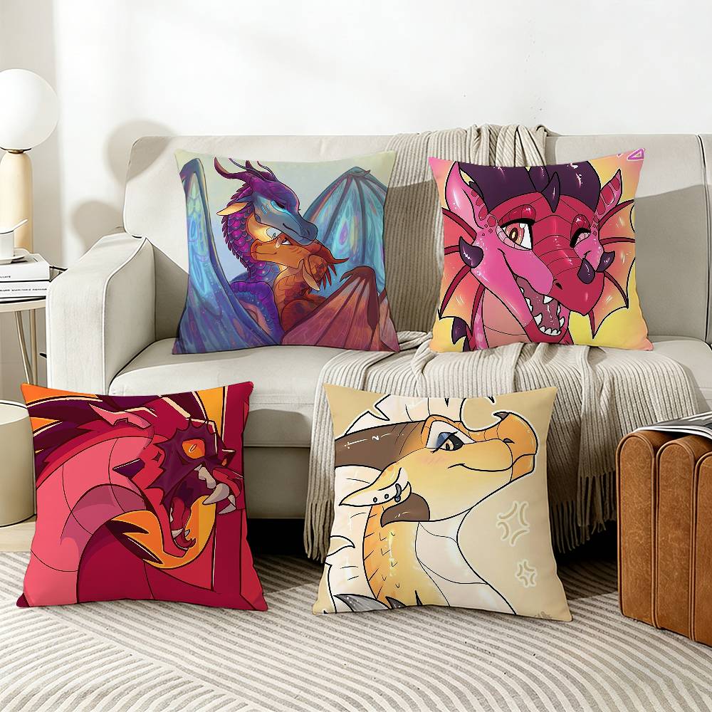 WWings of FFire Dragon Pillow Case Living Room Sofa Cushion Cover Suitable For Home Bedroom Room Decoration