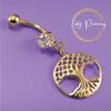 KODY PIERCING Пупок Древа Жизни из 18-каратного золота с шариком диаметром 5 мм