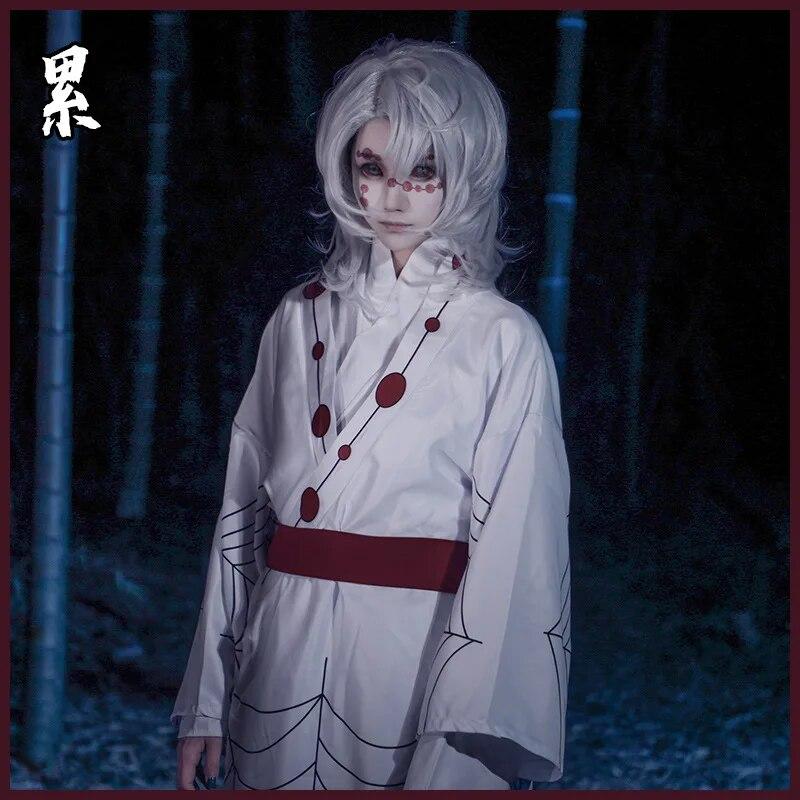 Аниме Demon Slayer Kimetsu no Yaiba Spider Rui Sister Mother Косплей Костюм Женщины Мужчины Кимоно Костюмы для Хэллоуина
