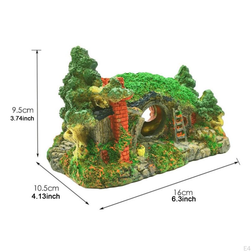 Aquarium Decor House Cave Hole Shelter, Accessories for Betta, Creative, Fish Tank Hut,