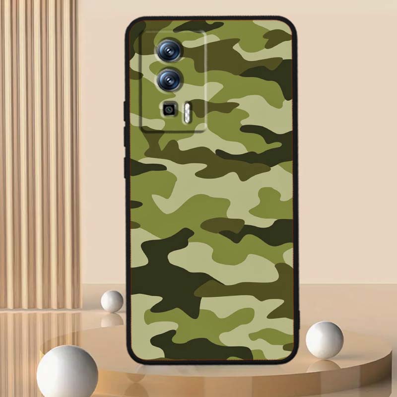 Креативный чехол для телефона с камуфляжным рисунком для Xiaomi Redmi 12 13C 12C 13 10C 9T A2 9A 9C 7A Note 10S 8T 10 9 8 Pro 4G 5G Черный
