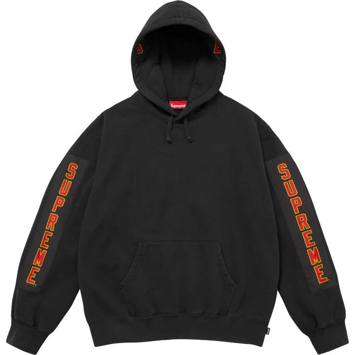 Supreme Woven Patches Hooded Sweatshirt Black