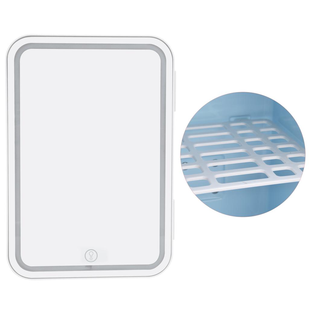 Светодиодный косметический холодильник 8 л с зеркальной дверью, мини-холодильник, портативный холодильник для средств по уходу за кожей для путешествий в машине