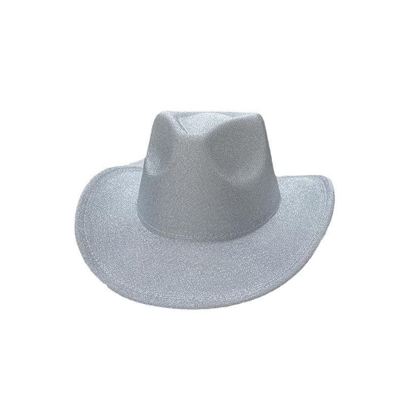 New Western Cowboy Hat Hot Sale Glitter Jazz Hat Men's and Women's Halloween Party Stage Hat