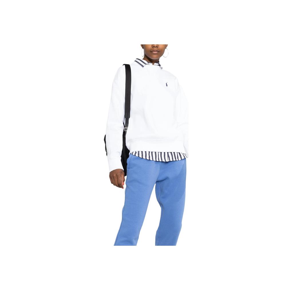 Polo Ralph Lauren FW21 вышитый логотип однотонный пуловер свитшот женский свитшот белый 211794395-002