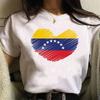 Venezuela Print Y2K T-shirt Women 90s Trend New Female Tee Fashion White Short Sleeve T Shirt Graphic Top Print Ladies Clothing