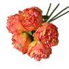 1 Bouquet 5 Heads Peony Artificial Faux Silk Fake Flowers for Home Wedding Decor