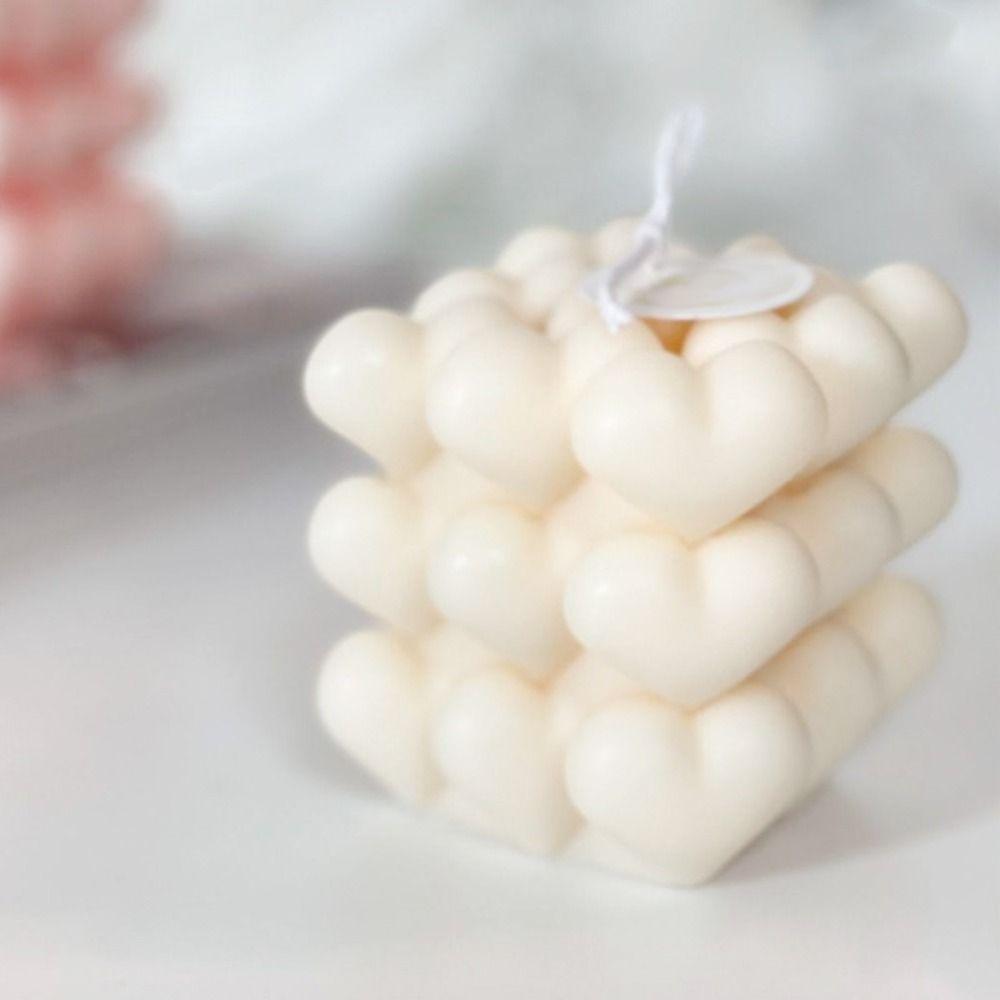 Форма для куба любви в форме сердца, силиконовая форма для мыла, форма для свечей «сделай сам», домашний декор