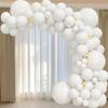 Matte White Balloon 107Pcs Garland Arch Welcome Baby Shower BoyLatex Anniversai Valentines Day Birthday Party Wedding Decoration