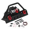 Front Bumper with Winch Metal Bumper Replacement with LED Light RC Climbing Car Accessories