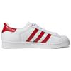 Adidas Superstar 'Velcro Patches - White Scarlet' (Unisex) Footwear White / Scarlet / Core Black Skateboard Shoes FY3117