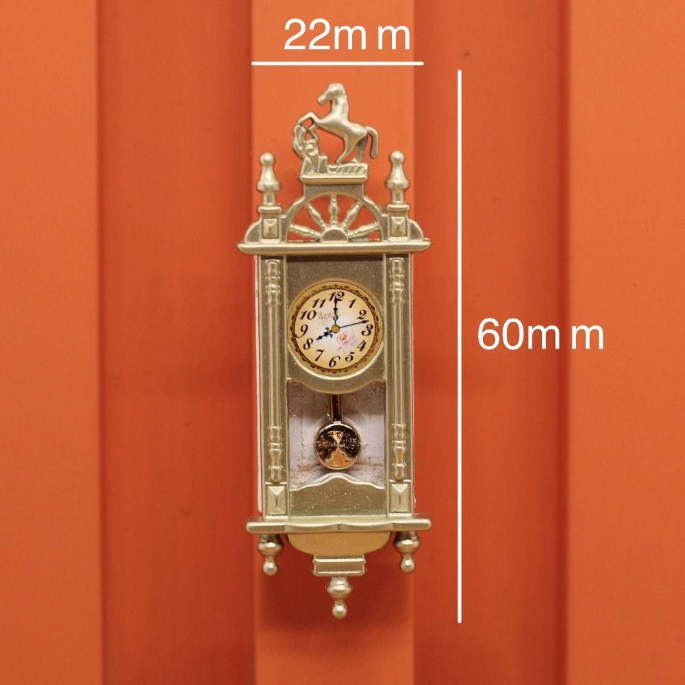 Pretend Play Miniaturas Play Doll House Miniature Wall Clock 1:12 Dollhouse Furniture Toy