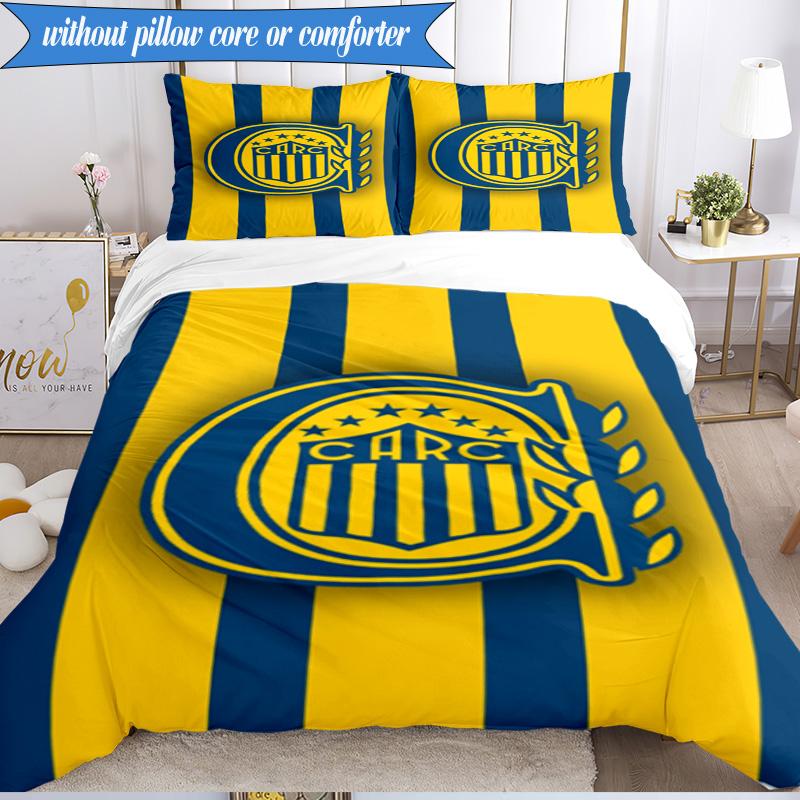 Rosario Central Crest 3pcs Bedding,Including 1pc Duvet Cover And 2pcs Pillowcases Perfect for Christmas,Ideal for Bedroom, Dormitory
