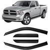 Window Rain Guards Visors For 2009-2018 Dodge Ram 1500 Quad Cab, Out-Channel Window Vent Wind Shades Deflectors For 09-18 Ram 1500 Extended Cab