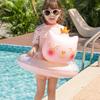 Children's Inflatable Toys Swimming Ring Crown Cat Summer Pool Party Inflatable Floating Circle with Handle Water Toys for Kids
