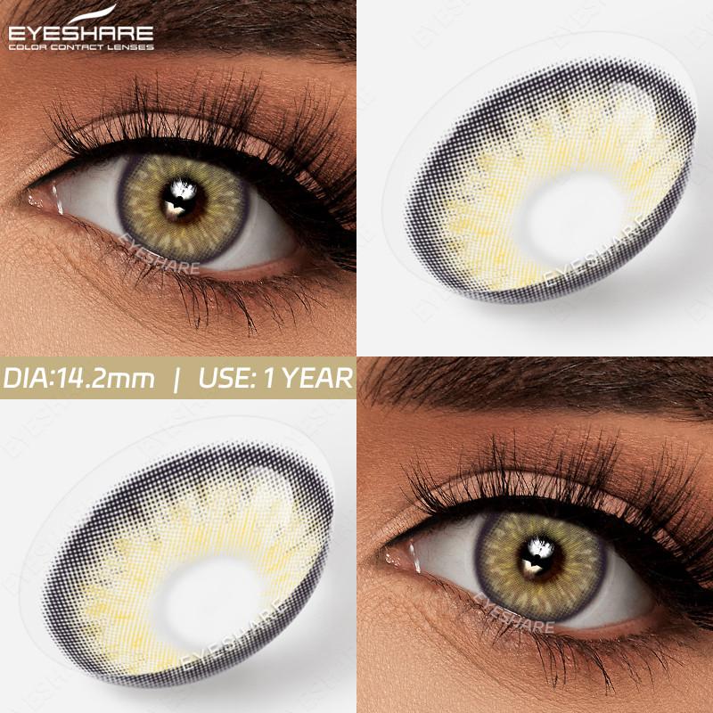 Eyeshare KING Series Dark Blue Colored Contact Lenses for Eyes Fashion Natural Yearly Lens 14.2mm 2pcs/pair