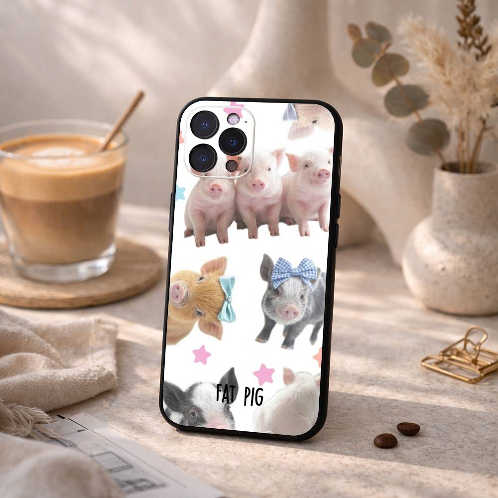 Милый Забавный Чехол-Копилка для Телефона iPhone17,16,15,14,13,12Plus,Pro Max,XS,5G Мягкий Силиконовый Черный Чехол