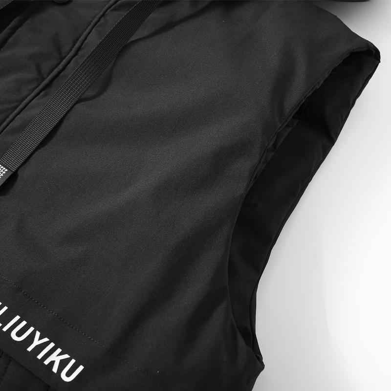 Большие размеры S-8XL Зимние безрукавки парки Мужская верхняя одежда Водонепроницаемая Модная Мужской теплый жилет с капюшоном