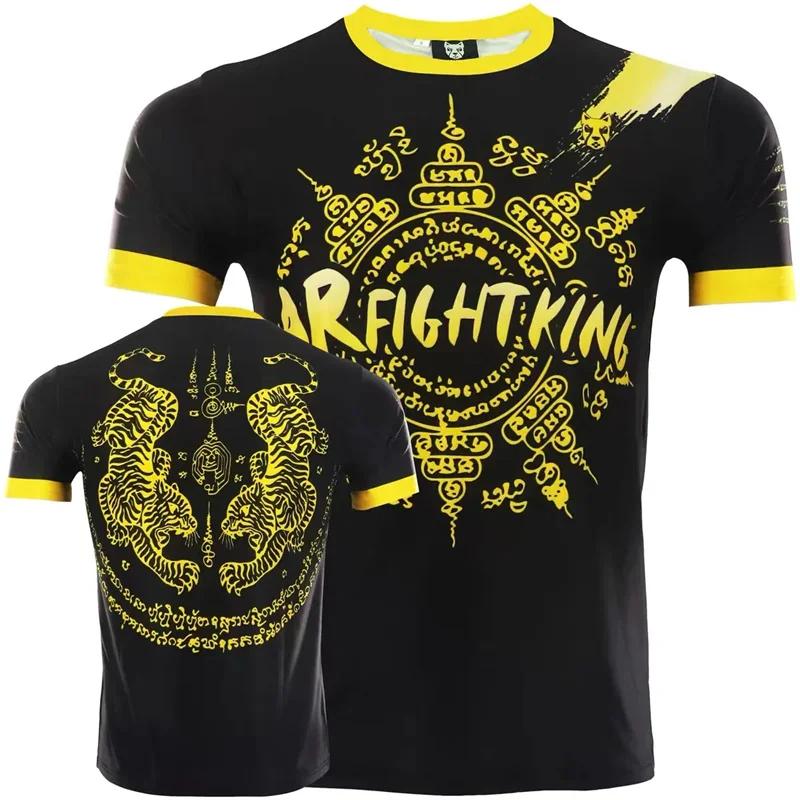 Летняя футболка с 3D муай тайским боксом и принтом, модная футболка с короткими рукавами, крутой хип-хоп