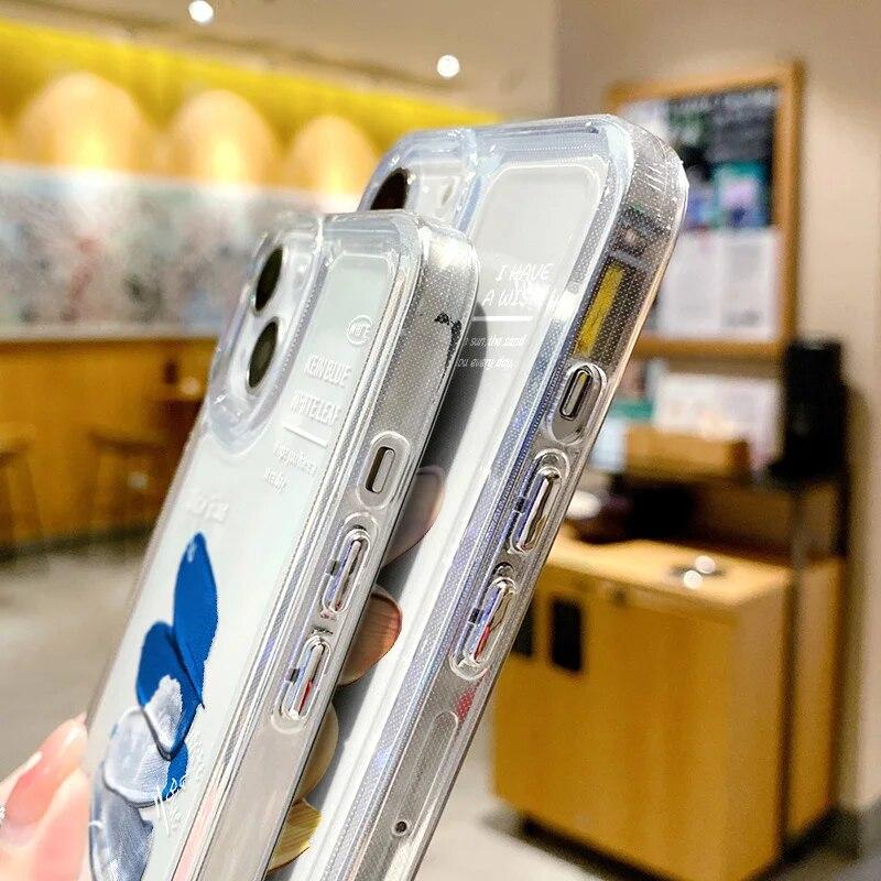 Чехол для iPhone 15 Pro, силиконовый чехол для iPhone 13, чехол для iPhone 14 12 11 Pro Max XR XS X 7 8 SE, масляная живопись, прозрачный чехол