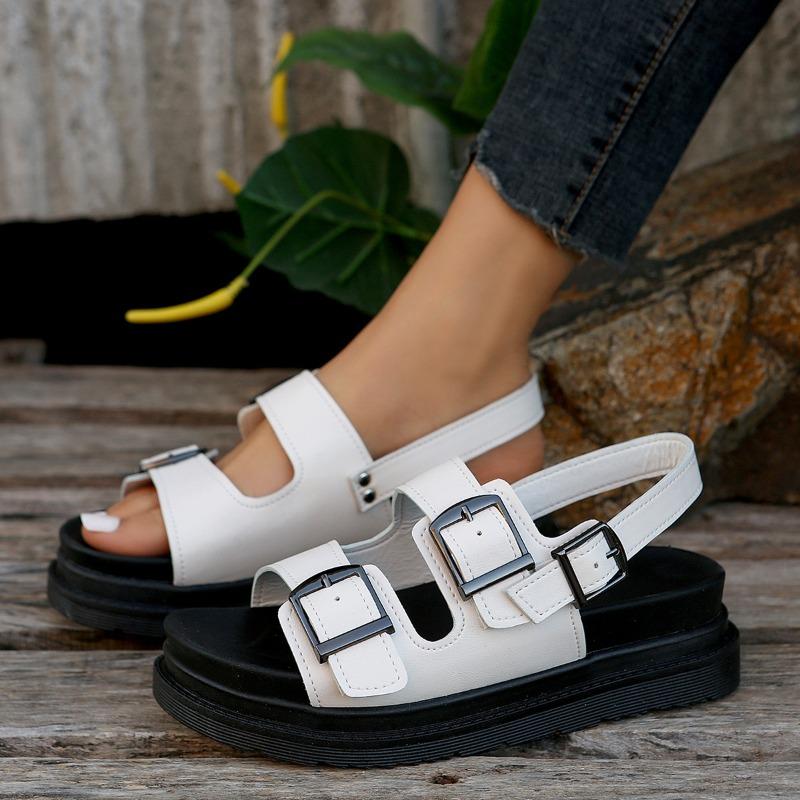 Summer Thick-soled Muffin Flat-soled Roman Sandals