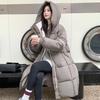Fashion Winter Women's Long Parkas Hooded Thick Warm Jackets Elegant Loose Woman Coats