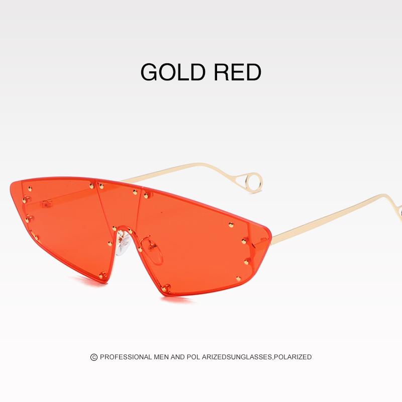 Новая технология защиты глаз Модные женские очки с нерегулярными зеркальными заклепками Винтажные солнцезащитные очки для женщин и мужчин UV400