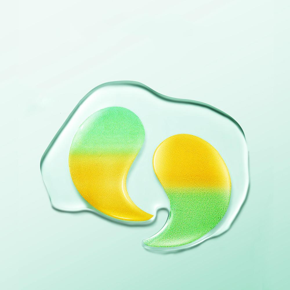 Эластичная нежная и увлажняющая двухцветная маска для глаз «Золотой огурец» Уход за глазами Маска для глаз Патчи для глаз