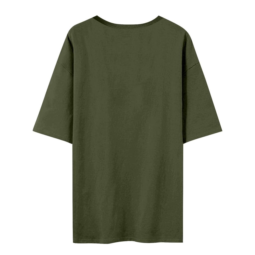 Женский повседневный рождественский принт с короткими рукавами и круглым вырезом, свободный пуловер, топ