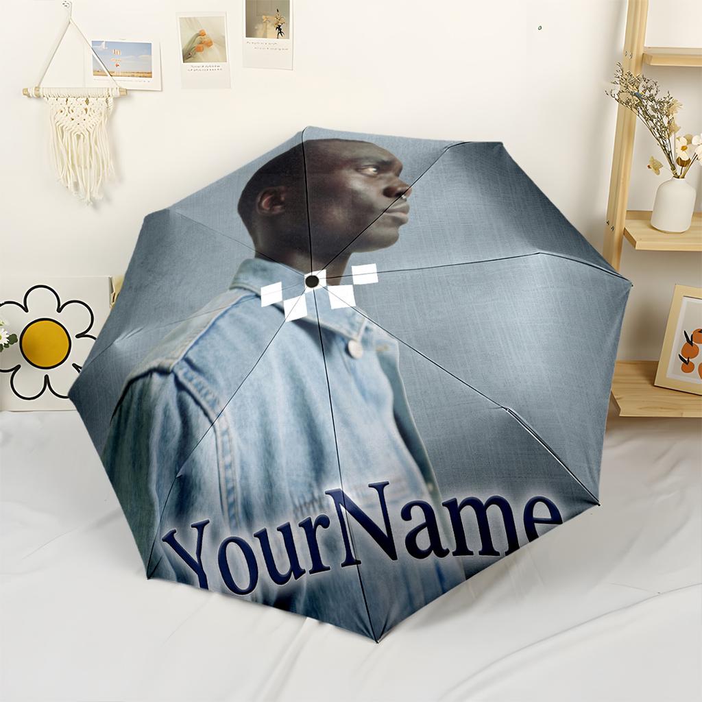 Elvis Customize Your Name Umbrella Outdoor Automatic Umbrella Compact Durable 8-Rib Durable Plastic Iron All-Season Umbrella for Travel Fashionable