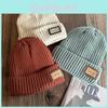 Color Winter Solid Knit Hat Men Women Fleece Lined Beanie Design Weather Cold
