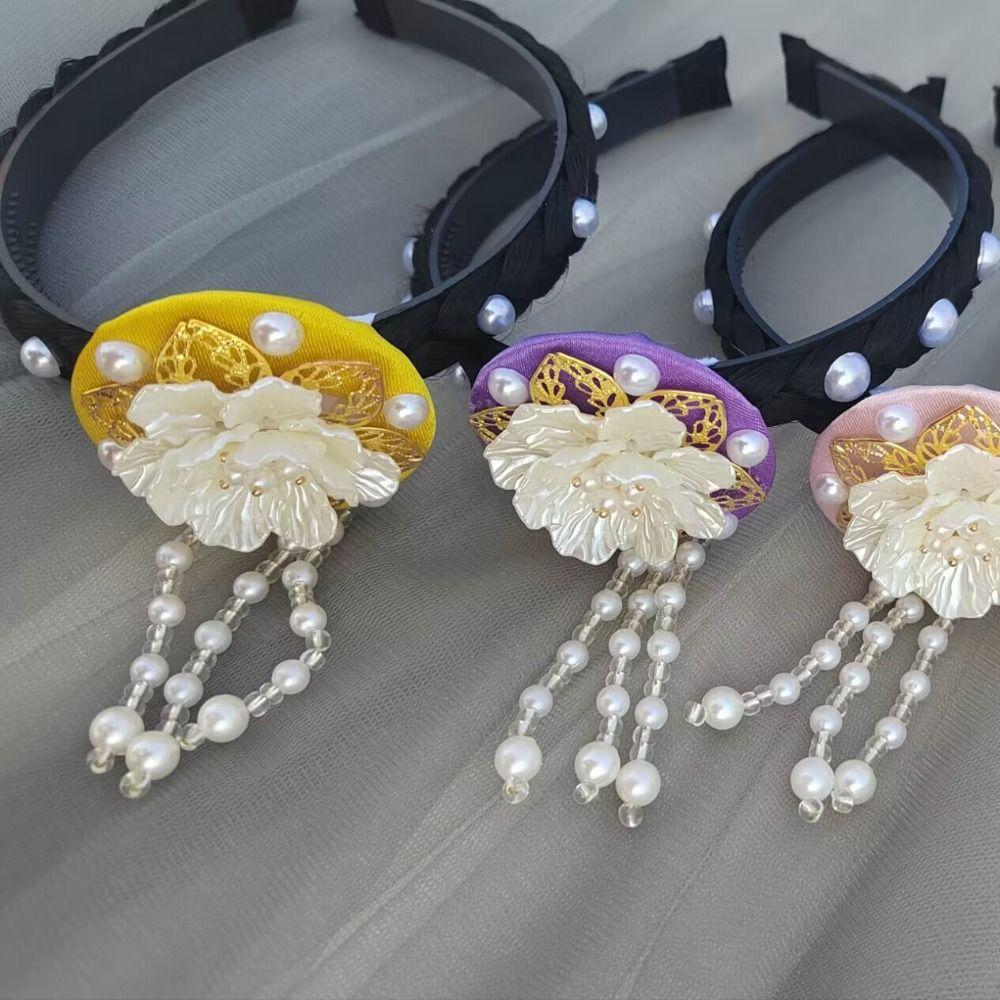 Tassel Korean Headband Pearl Stage Dance Hair Hoop Gift Hanbok Hairband  Performance