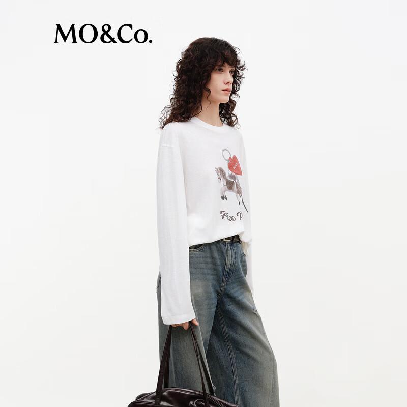МО&Ко. Женская футболка с принтом животных из смешанного льна