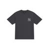 MLB MONOGRAM SS25 T Shirt Unisex Charcoal Gray 3ATSM1053-50CGS
