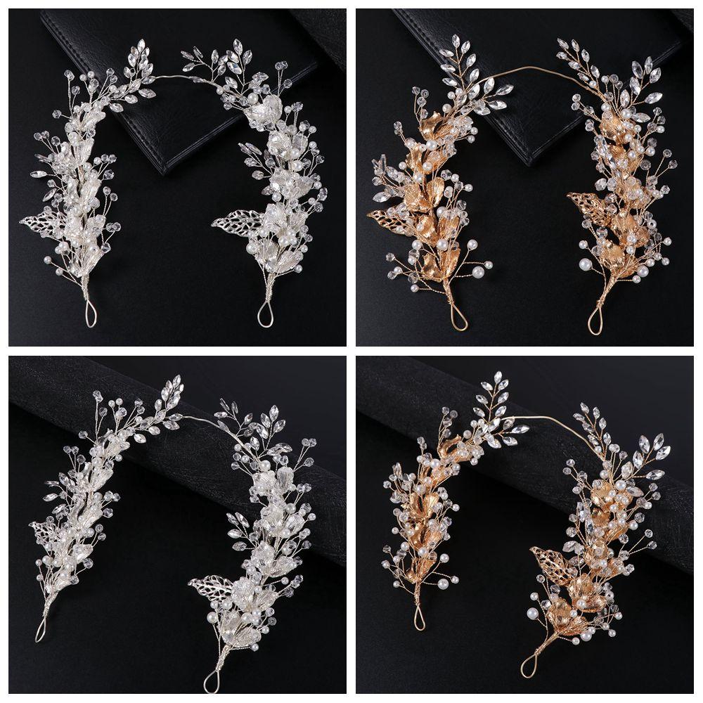 Beaded Crystal Headpiece Handmade Rhinestone Head Chain Premium Bridal Tiara Hair Vine Wedding