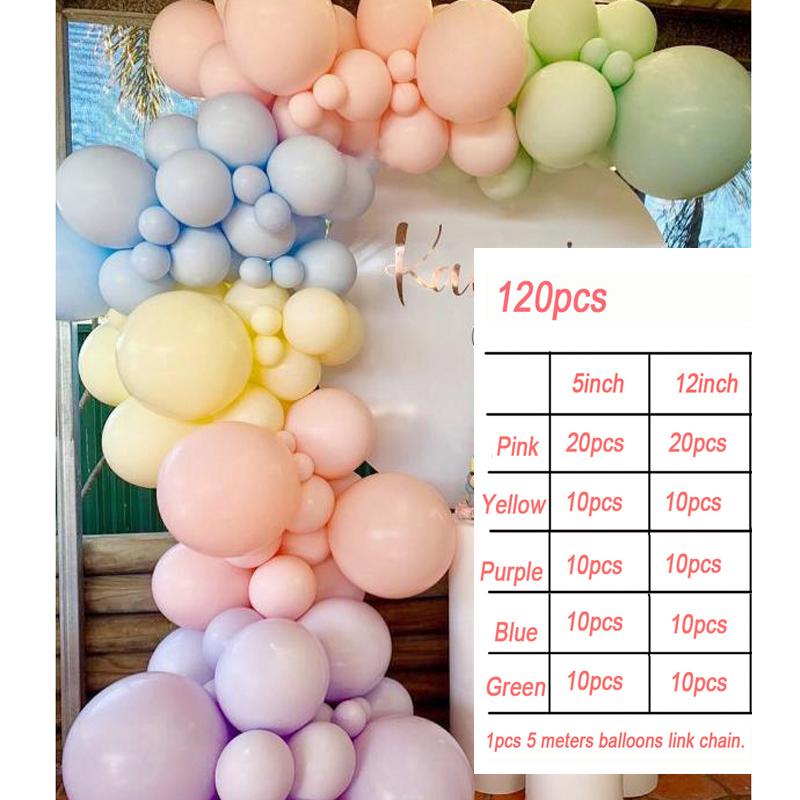 Pastel Balloon Garland Arch Kit Pink Blue Balloons Set Baby Shower Boy Girl Birthday Party Decoration Wedding Gender Reveal Baptism Christening