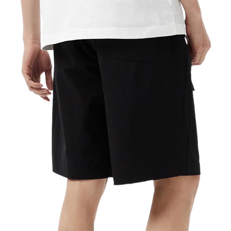 Li-Ning Badfive Deceptive Tactics, однотонные свободные повседневные шорты с буквенной вышивкой, мужские брюки черного цвета AKSS377-2