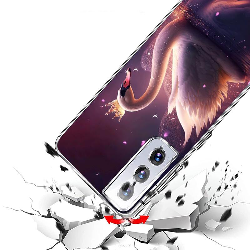 Чехол для телефона Белый Лебедь Грация Искусство для Samsung Galaxy S26 S25 Edge S24 S23 FE S22 Ultra S21 Plus S20 + Fundas Cover Coque Galaxy S2