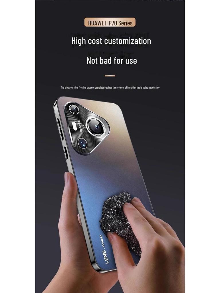 High-end Protective Case for Huawei P40/P50/P60/P70 Pro, Full Frosted Design with Electroplating Finish