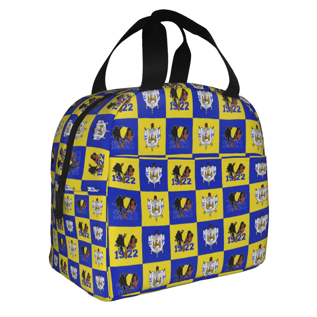 SGRHO1922 Sigma Gamma Rho Insulated Lunch Bag for School Office African American Sorority Portable Cooler Thermal Bento Box