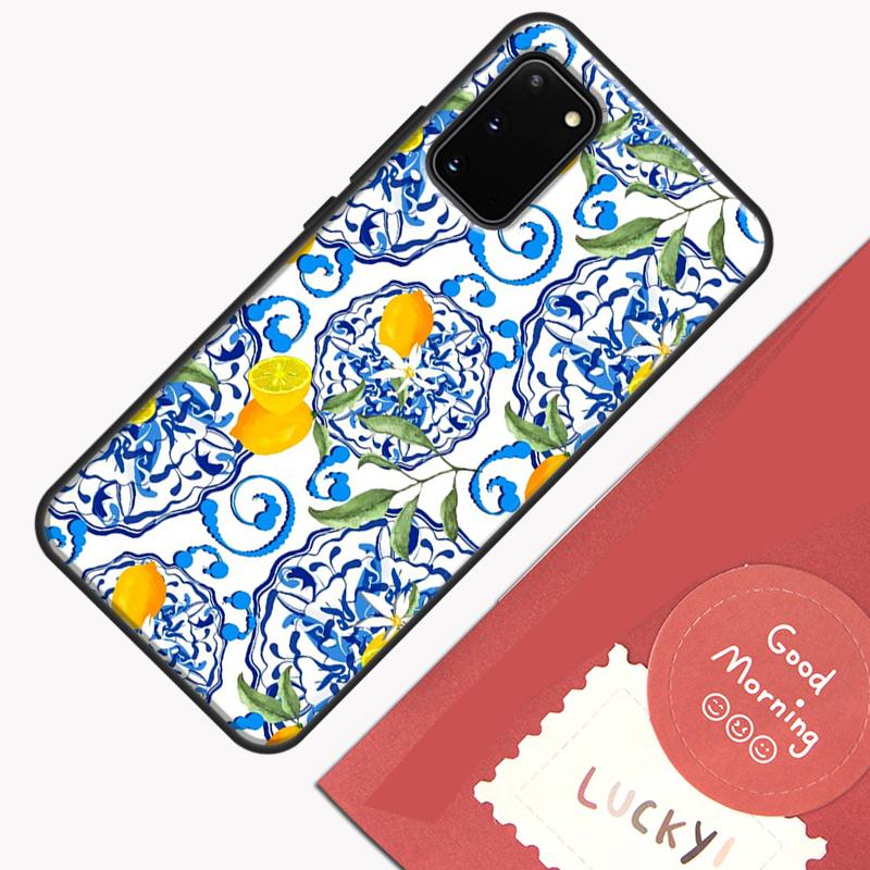 Средиземноморский Лимон Чехол для Телефона Для Samsung Galaxy S25 S26 Ultra S20 S21 S22 S23 S24 Plus S9 S10 S25 FE Чехол-Оболочка